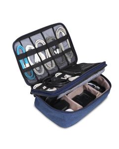 SaleOn Fabric Electronics Accessories Organizer Pouch | Waterproof Travel Cable & Gadget Bag with Mesh Pockets