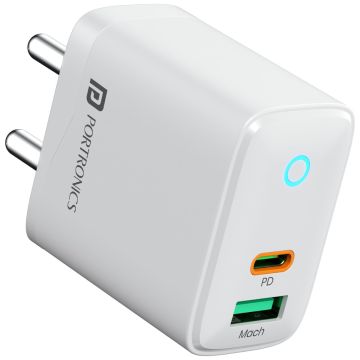 Portronics 35W Adapto 35B Dual Port Fast Charging
