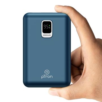 pTron Dynamo Ultra 20000mAh 22.5W Power Bank | PD 20W Fast Charging | 3 Output Ports