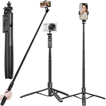 Mobilife 61" Bluetooth Selfie Stick Tripod (Aluminum, Multifunctional)