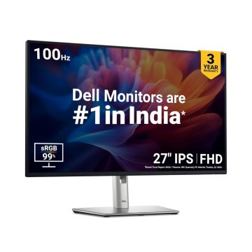Dell P2725H 27" FHD IPS Monitor – 100Hz, 99% sRGB, 5ms, USB-C, HDMI/DP/VGA – Height Adjustable